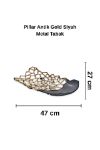 Pıllar Antik Gold Siyah Metal Tabak resmi